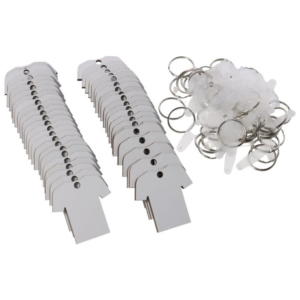 5958 40 Set Jersey Sublimation Keychain Blanks Mdf Double Sided Heat
